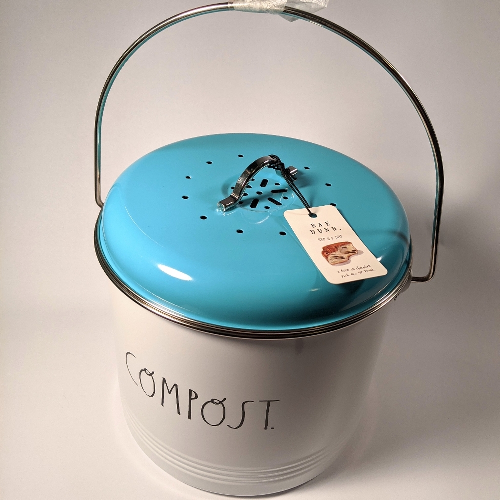 NWT Rae Dunn kitchen collection compost bucket bin